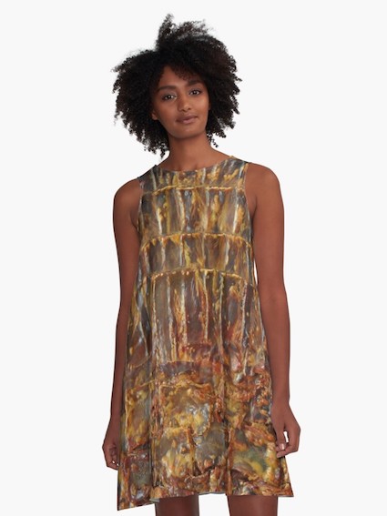 Datei:Redbubble Salmon Dress SalmonArt Jack Joblin Design work-72411322-a-linien-kleid.jpg
