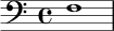 
{
  \clef bass
  \time 4/4
  f1
}
