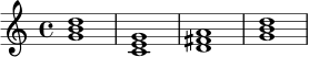 \chordmode {
g1
c
d
g
}