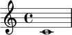 \relative c' { \time 4/4 c1 }
