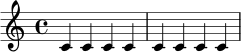 \drummode {
\time 4/4
bd4 sn bd sn |
bd4 sn bd sn |
}