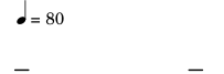 \score {
\new Staff \with {
\remove "Clef_engraver"
\remove "Time_signature_engraver"
\override StaffSymbol.transparent = ##t
\override BarLine.transparent = ##t
}
{
\tempo 4 = 80
\key c \major
\time 4/4
\override NoteHead.transparent = ##t
\override Stem.transparent = ##t
\override Beam.transparent = ##t
\override Flag.transparent = ##t
\override Dots.transparent = ##t
\override Rest.transparent = ##t
c'4 d' e' g' | f' e' d' c' \bar "|."
}
\layout { }
\midi { }
}