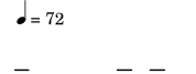 \score {
\new Staff \with {
\remove "Clef_engraver"
\remove "Time_signature_engraver"
\override StaffSymbol.transparent = ##t
\override BarLine.transparent = ##t
}
{
\tempo 4 = 72
\key c \major
\time 4/4
\override NoteHead.transparent = ##t
\override Stem.transparent = ##t
\override Beam.transparent = ##t
\override Flag.transparent = ##t
\override Dots.transparent = ##t
\override Rest.transparent = ##t
c'4 d' e' d' | c'2 c'2 \bar "|."
}
\layout { }
\midi { }
}