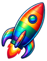 Raketen-Regenbogen