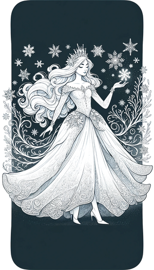 Eiskönigin - A reimagined illustration of the Snow Queen for a children's book.png