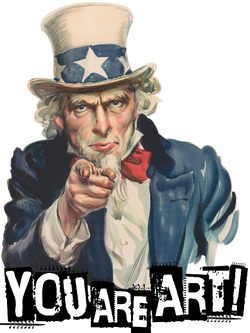 YOU ARE ART Uncle SAM - Jeder Mensch ist Kunst - Du bist Kunst - Jack Joblin - Hommage Beuys.png
