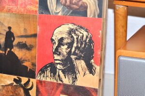 Käthe Kollwitz - Selbstbild- Back on Wood.JPG