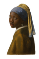 Scharzer Vermeer - Schwarzes Mädchen mit Perlsohrring
