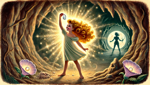 Mädchen Perlohrring Märchen .webp